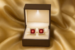 Zircon Fancy Studs-184 (Maroon)