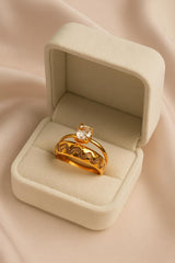 Zircon Ring-145 (Golden)
