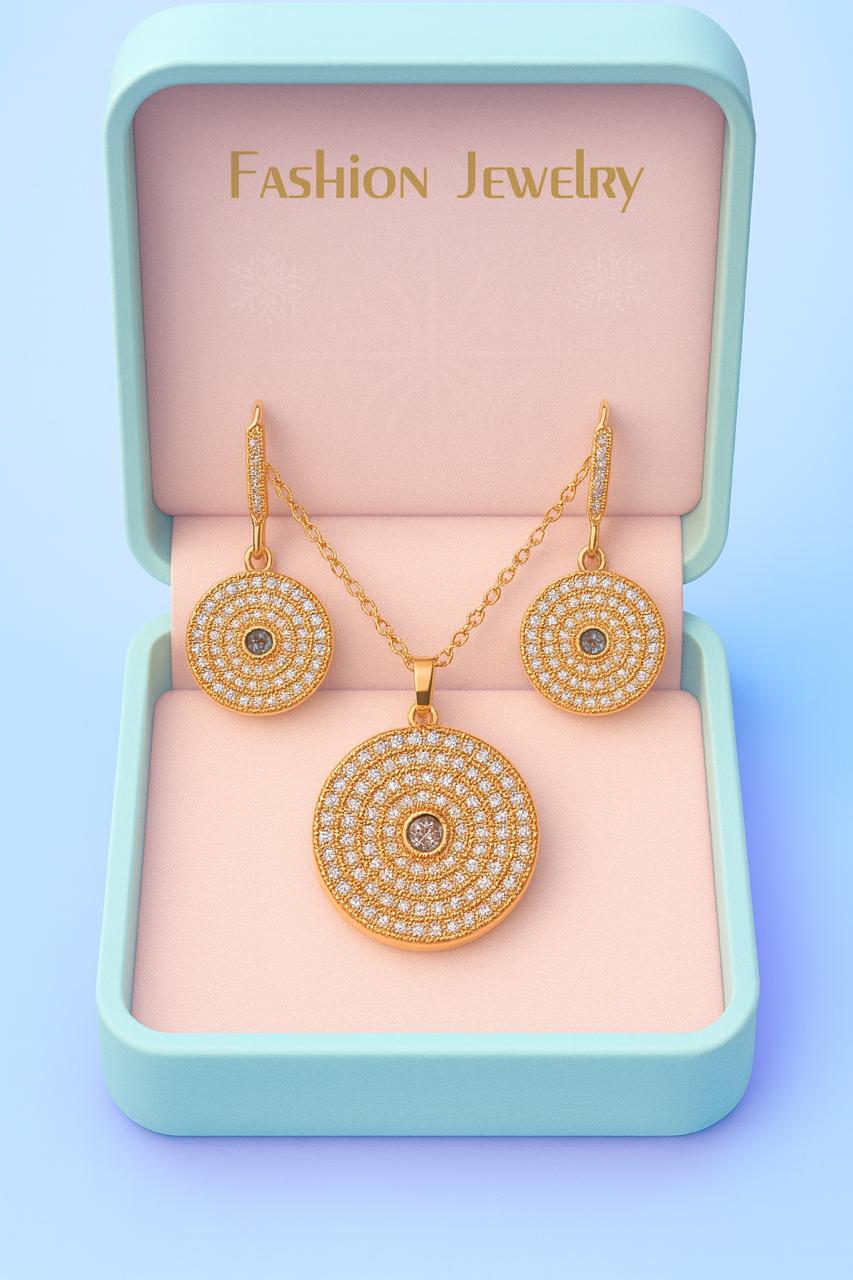 Zircon Locket Set-100 (Golden)