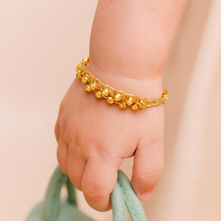 Adjustable Baby Bangles-58 (Golden)