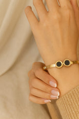 Stainless Steel Kara Bracelet-04 (Black)