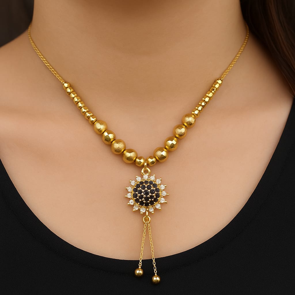 Zircon Pendant-348 (Black)