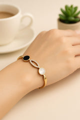 Stainless Steel Kara Bracelet-12 (Black)