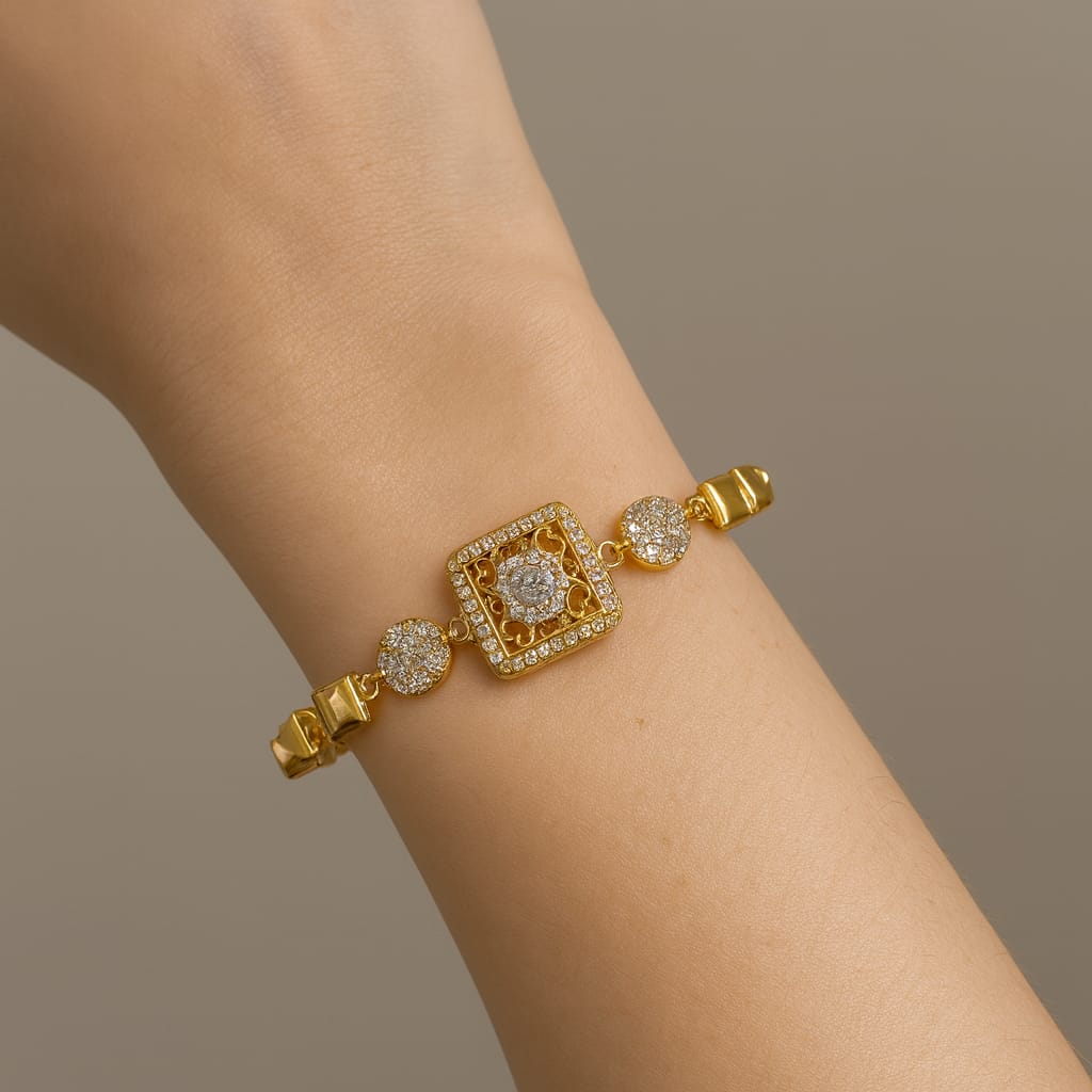 Zircon Bracelet-57 (White)