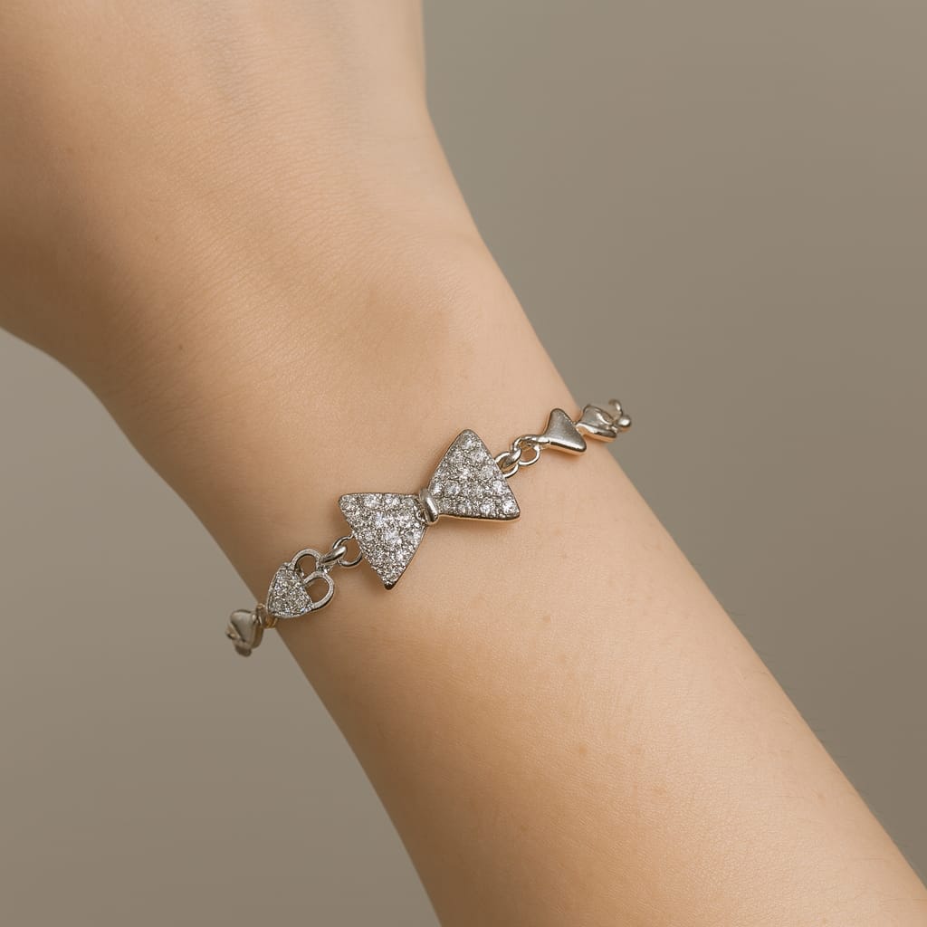 Zircon Bracelet-56 (Silver)
