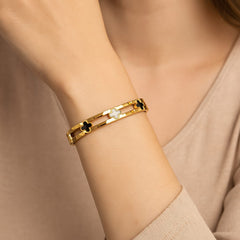 Stainless Steel Kara Bracelet-02 (Black)