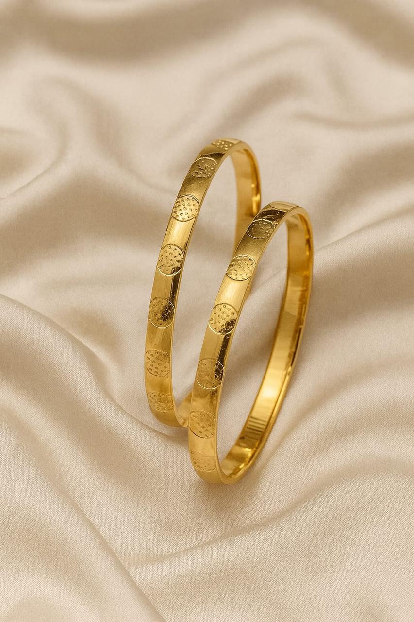 Gold Platted Bangles-20 (Golden)