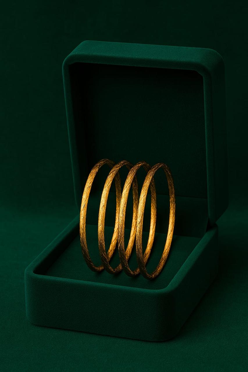Gold Platted Bangles-21 (Golden)
