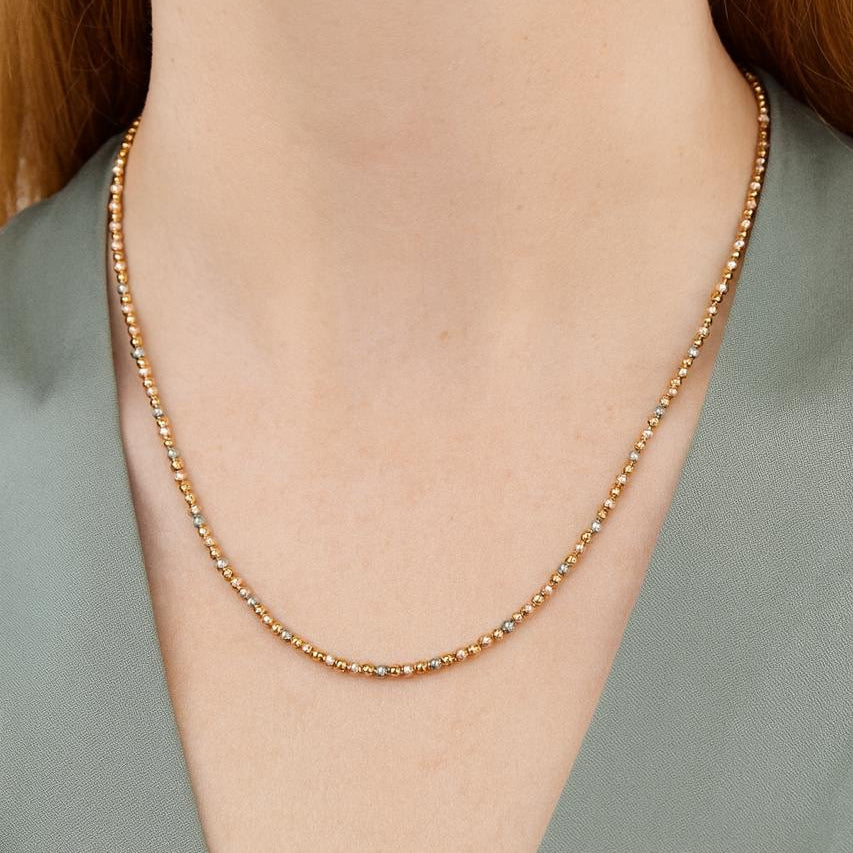 Gold Chain-117 (Tri Color) (60 CM)