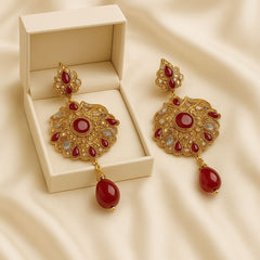 Fancy Earring-460 (Maroon)