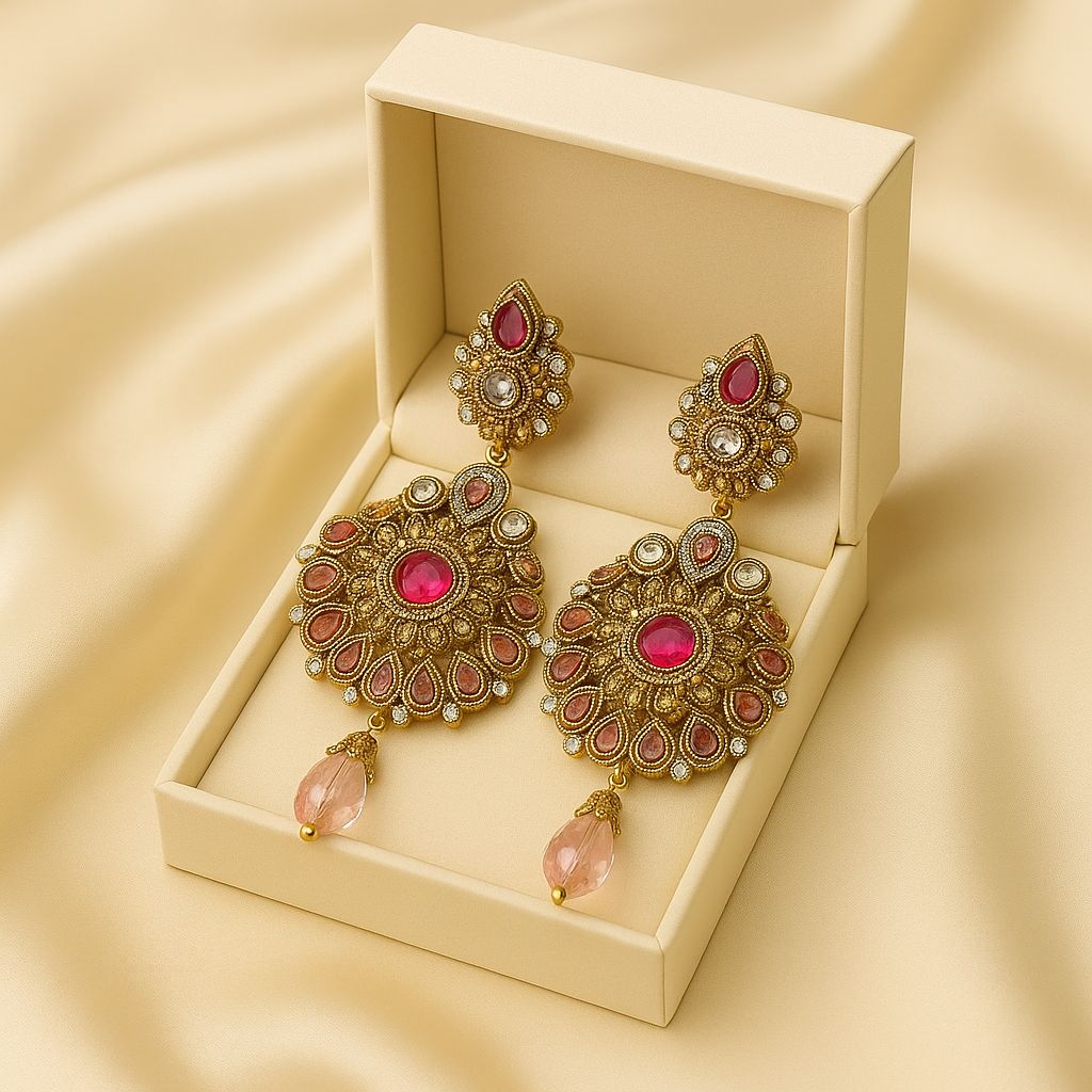 Fancy Earring-458 (Pink)