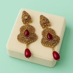 Fancy Earring-455 (Maroon)