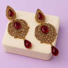 Fancy Earring-454 (Maroon)