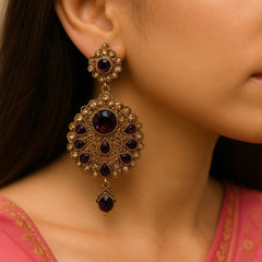 Fancy Earring-449 (Purple)