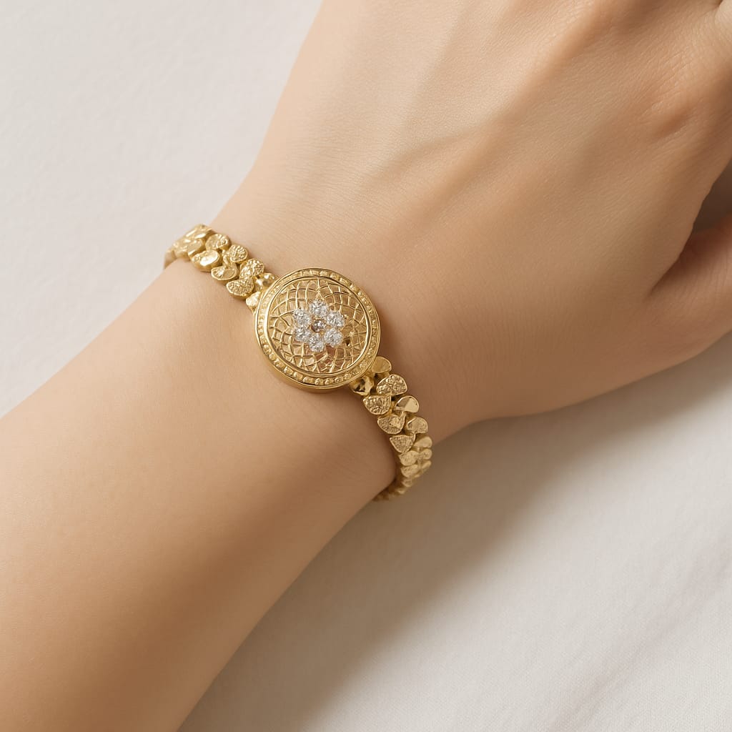 Gold Plated Bracelet-02 (Golden)