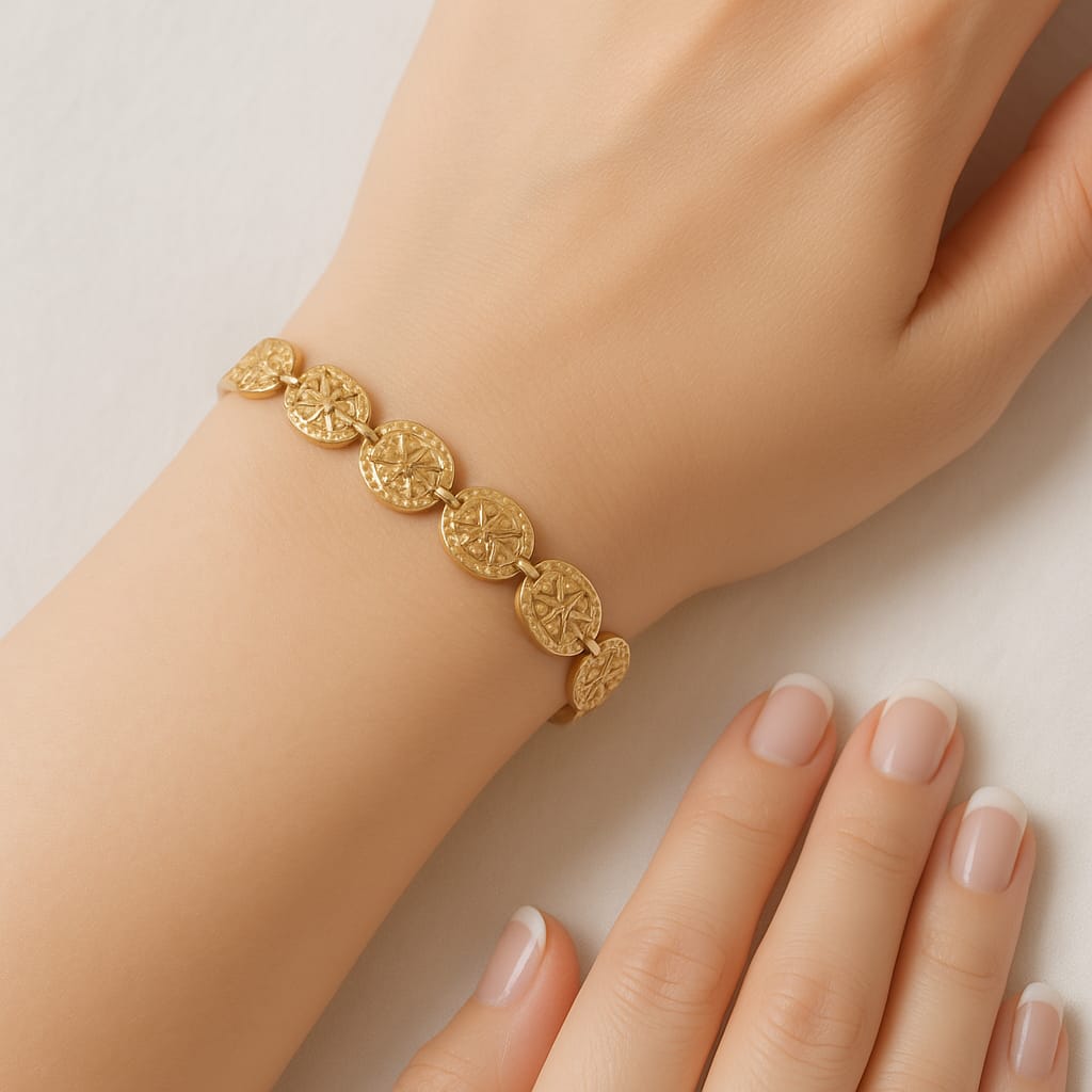 Gold Plated Bracelet-01 (Golden)