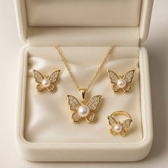 Zircon Locket Set-115 (Golden)
