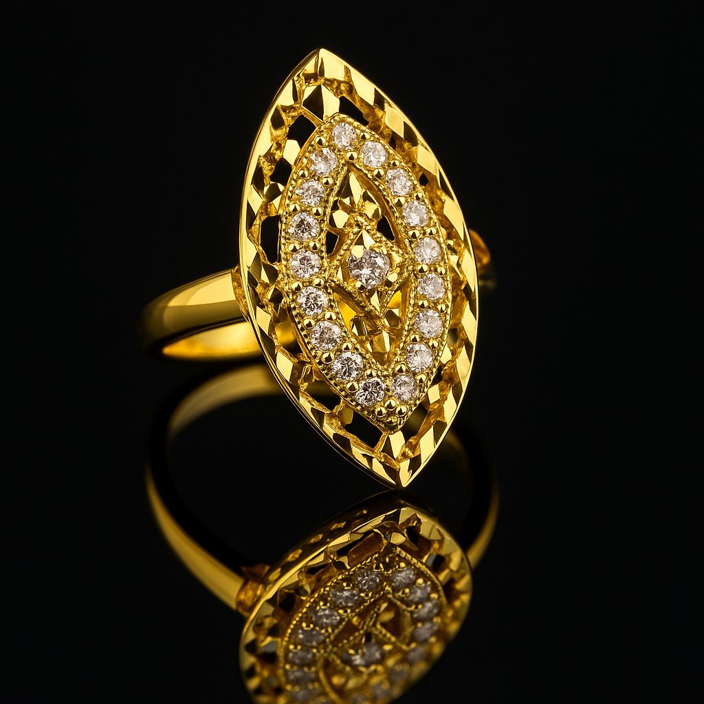 Gold Plated Ring-203 (Rhodium)