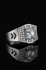 Zircon Ring-186 (Silver) (Men)