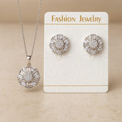 Zircon Locket Set-120 (Silver)