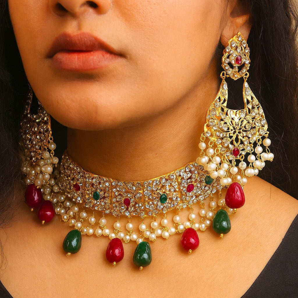 Hyderabadi Choker Set-11 (Multi)