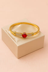 Stainless Steel Kara Bracelet-20 (Maroon)