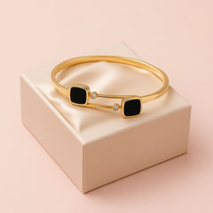 Stainless Steel Kara Bracelet-21 (Black)