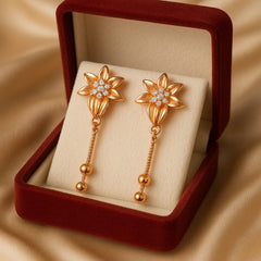 Zircon Butterfly Earring-136 (White)