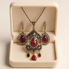 Turkish Locket set-07 (Maroon)