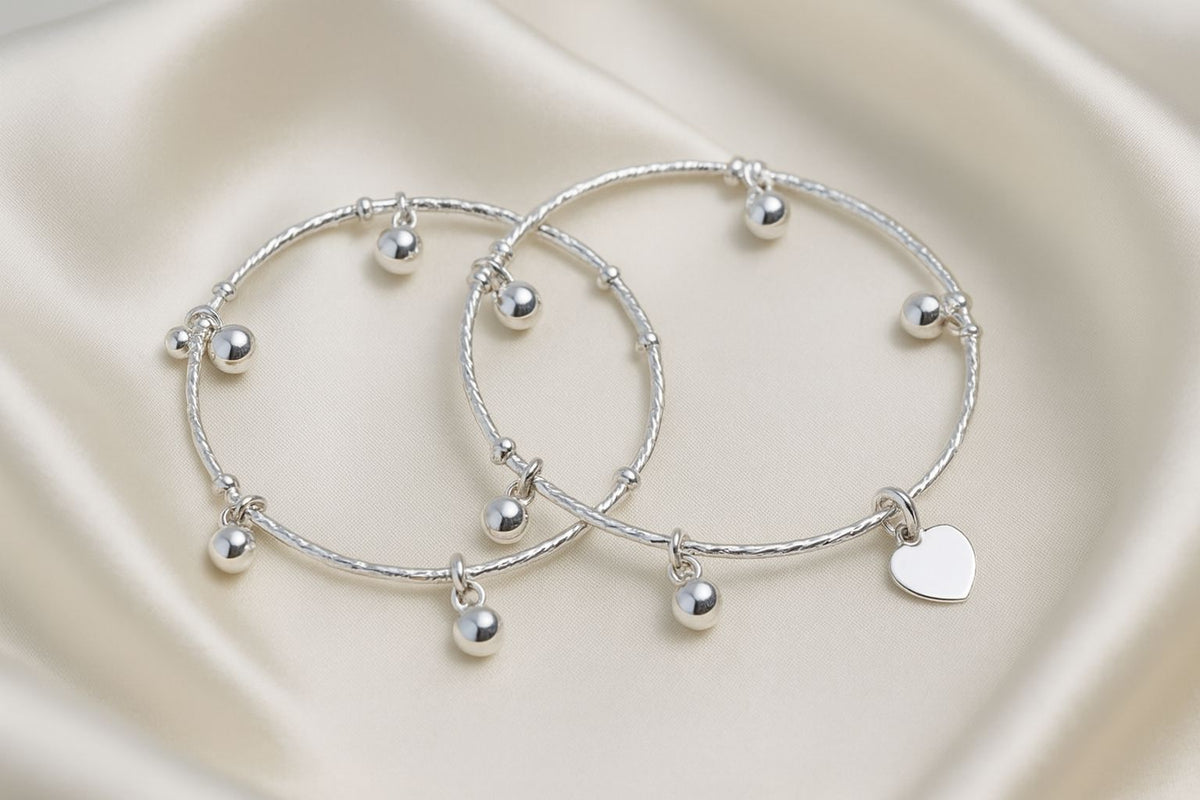 Adjustable Baby Bangles-60 (Silver)