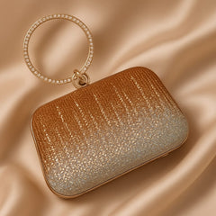 Fancy Clutch-10050 (Gold/Silver Ombré)