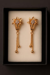 Zircon Butterfly Earring-136 (White)