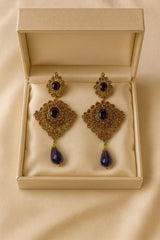 Gold Plated Earring-06 (Purple)