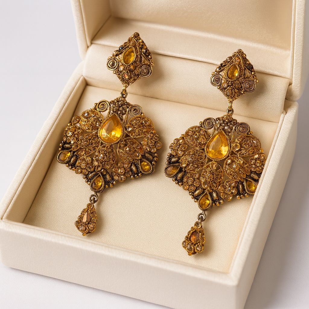 Gold Plated Earring-11 (Golden)