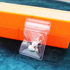 Pack of 5 PVC Clear Jewelry Anti Oxidation Zipper Bag Antitarnish Plastic Bags for Packaging Jewelry Rings Earrings Transparent Poly Pouch