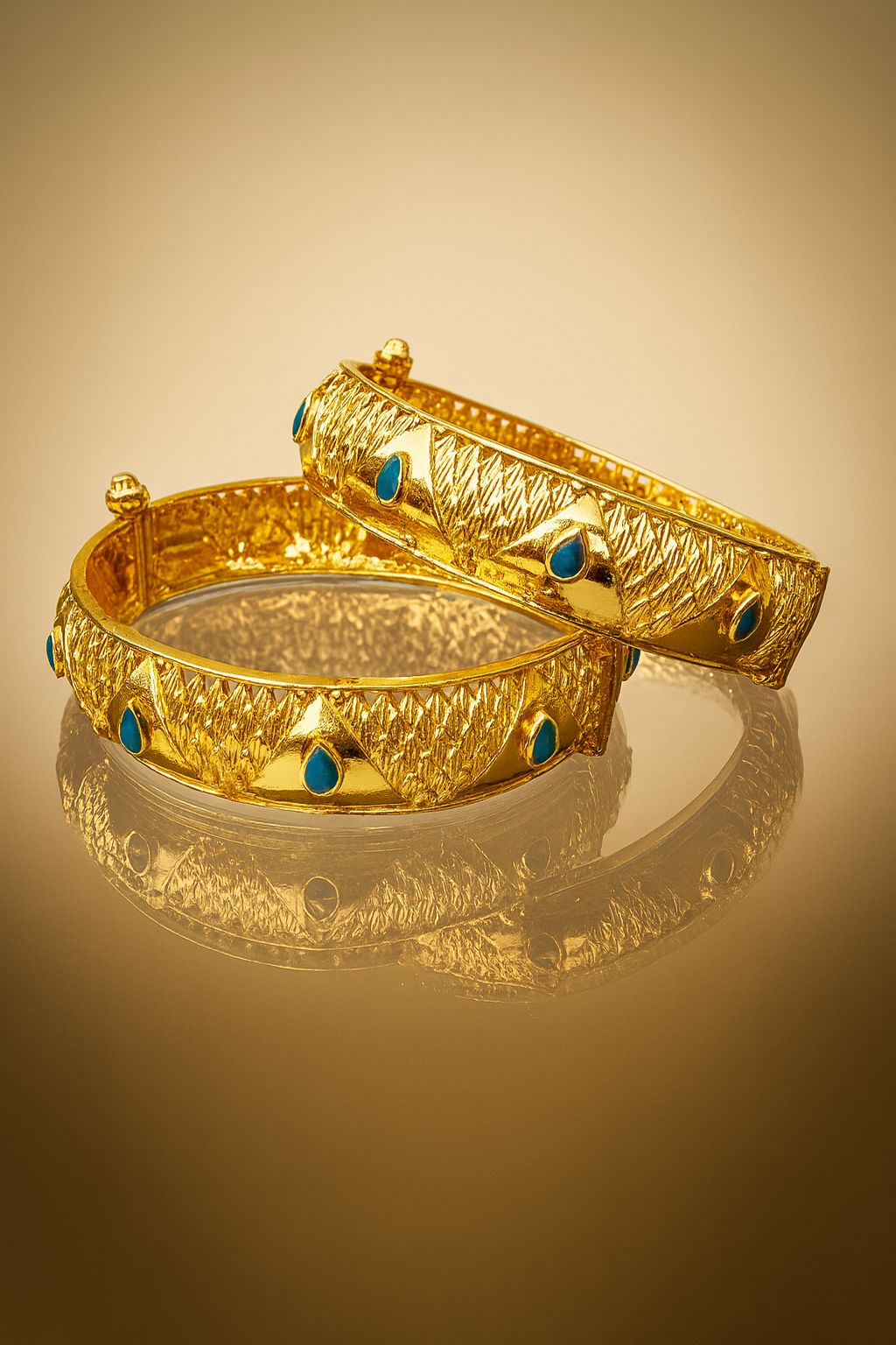 Madrasi Openable Kara-91 (Ferozi)