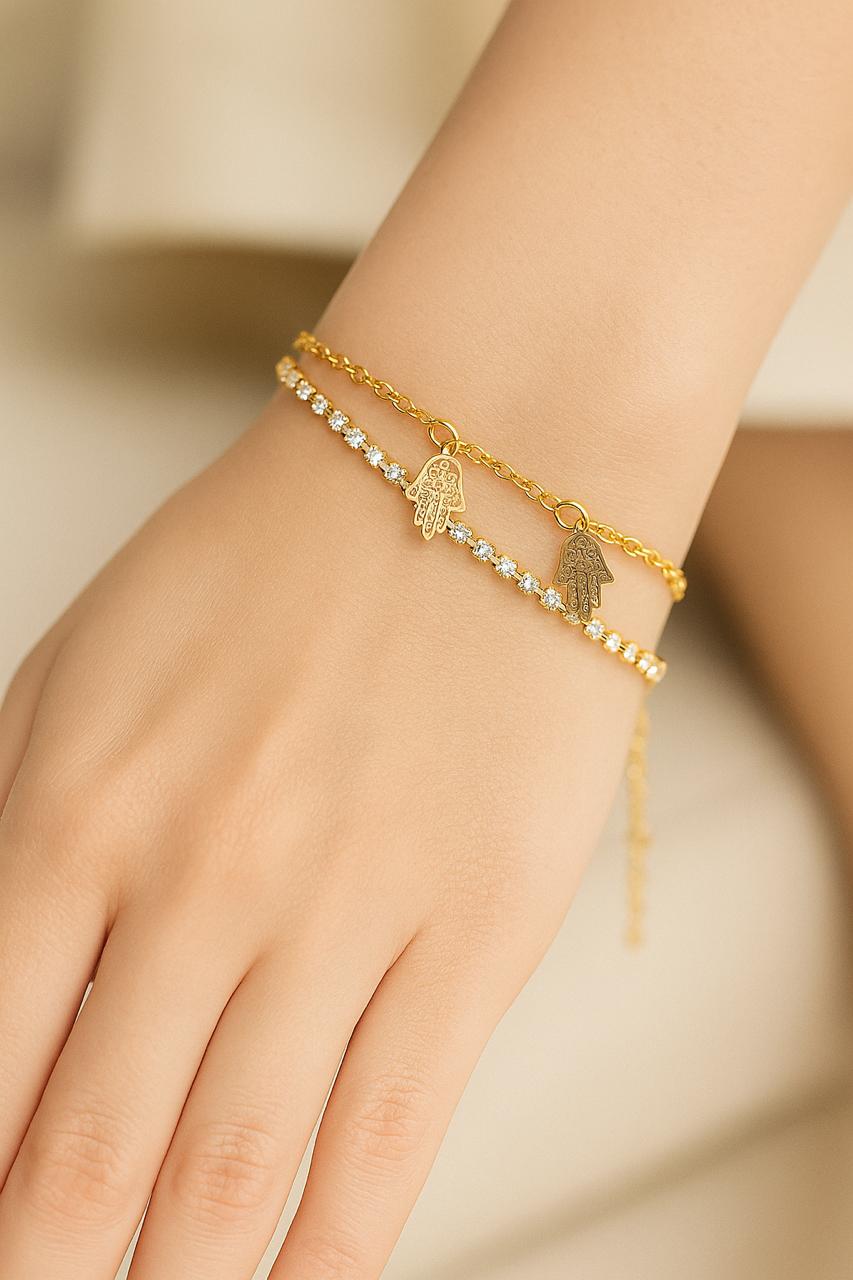 Zircon Bracelet-68 (Golden)