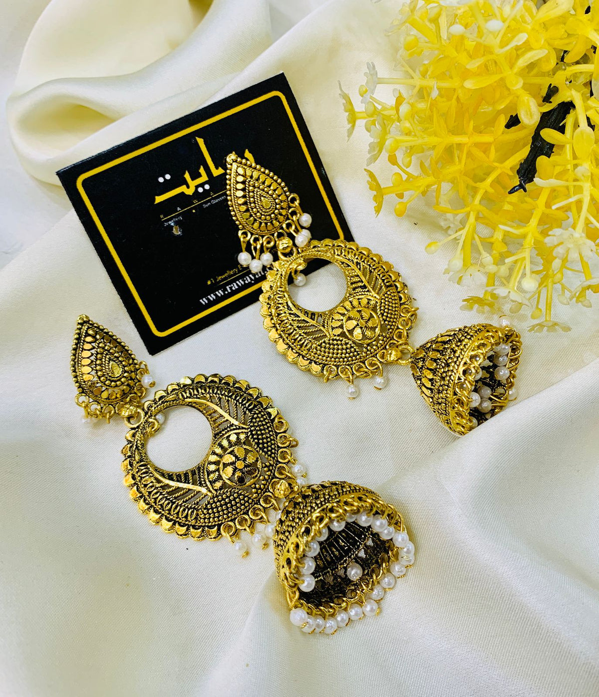 Oxidized Earring-39 (White)