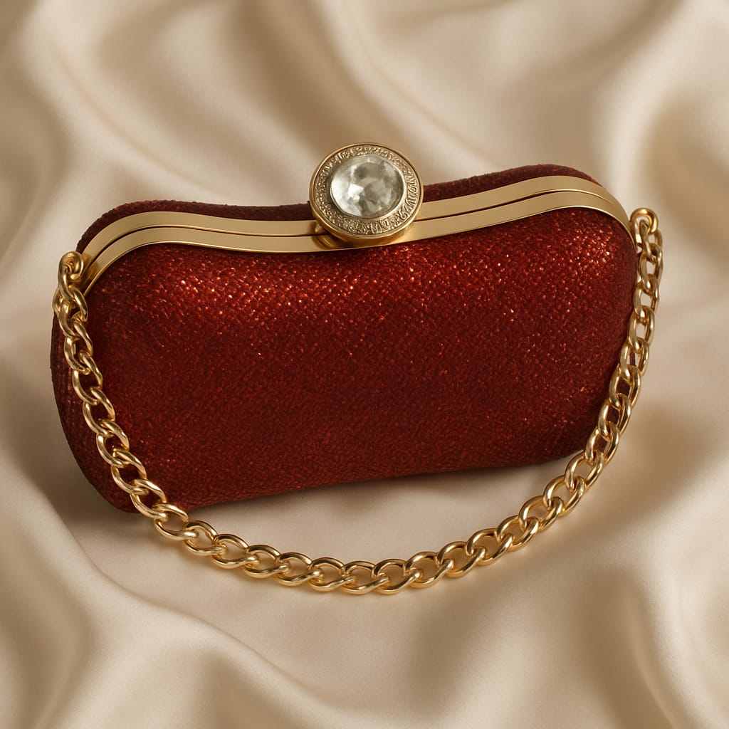 Fancy Clutch-10076 (Maroon)