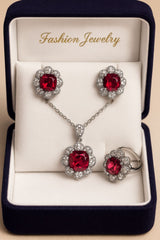Zircon Locket Set-131 (Maroon)