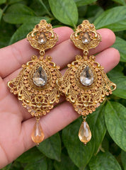 Gold Plated Earring-27 (White)