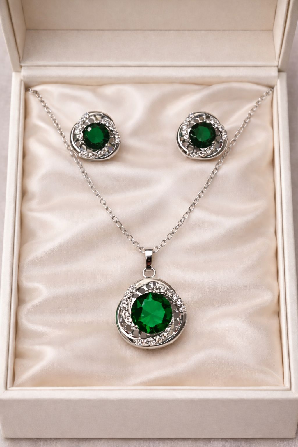 Zircon Locket Set-133 (Green)