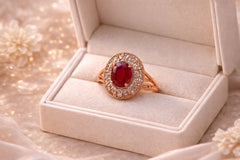 Zircon Ring-212 (Maroon)