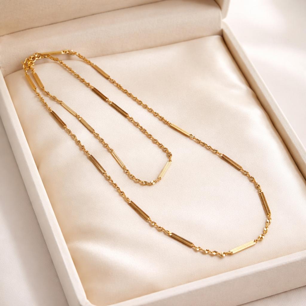 Gold Chain-129 (Golden) 45 CM