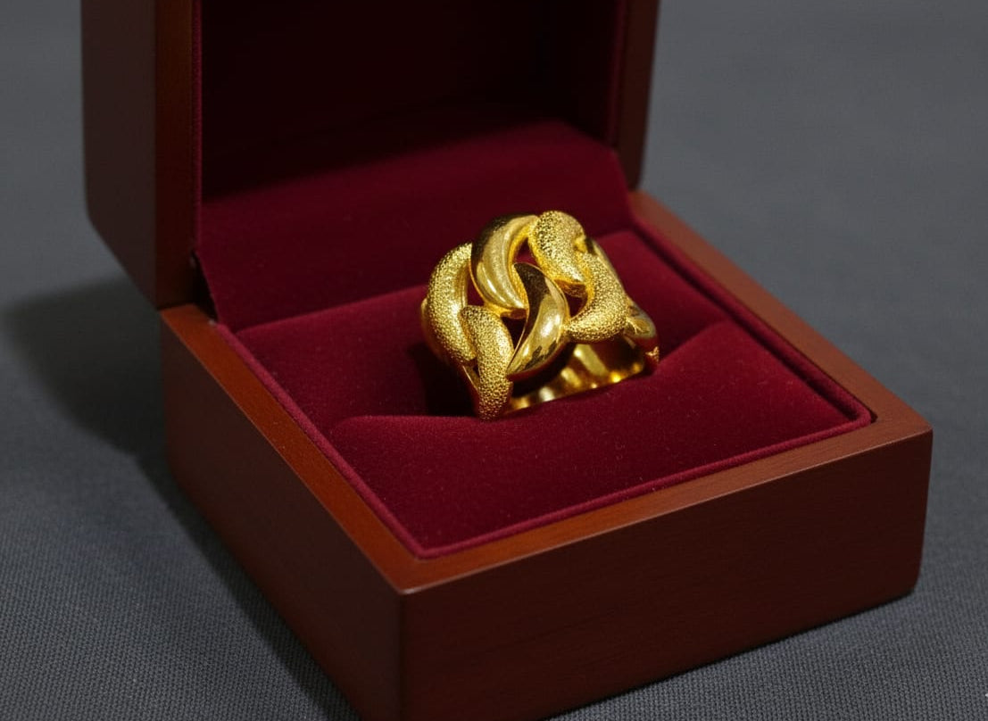 Gold Plated Ring-237 (Golden)
