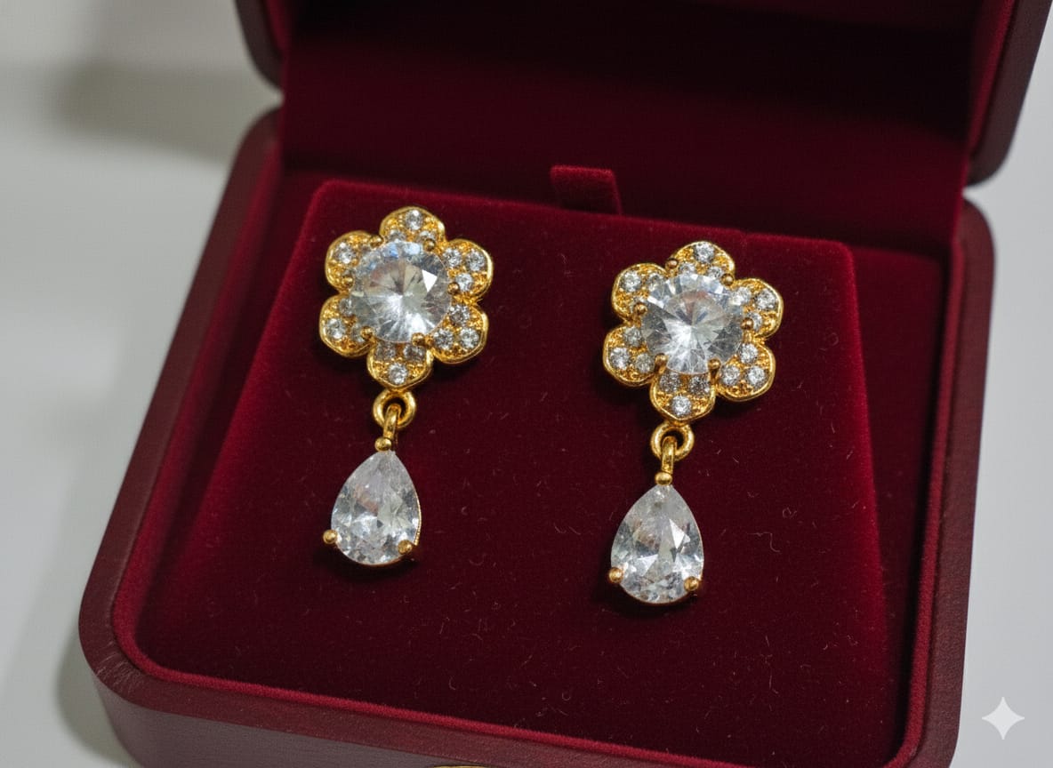 Fancy Earring-468 (White)