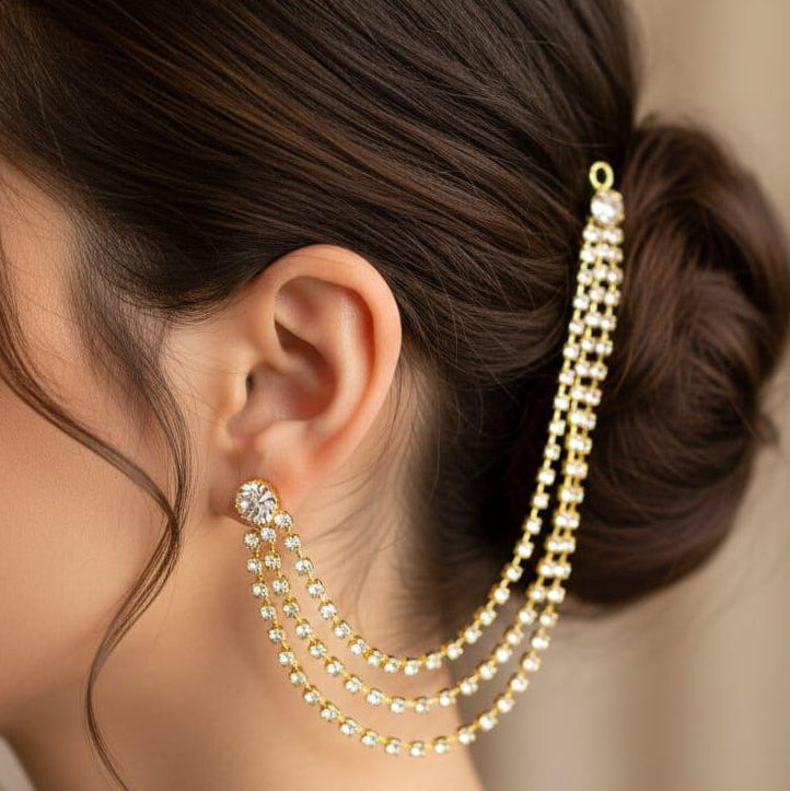 Shining Bahubali Sahara Earring-01 (White)