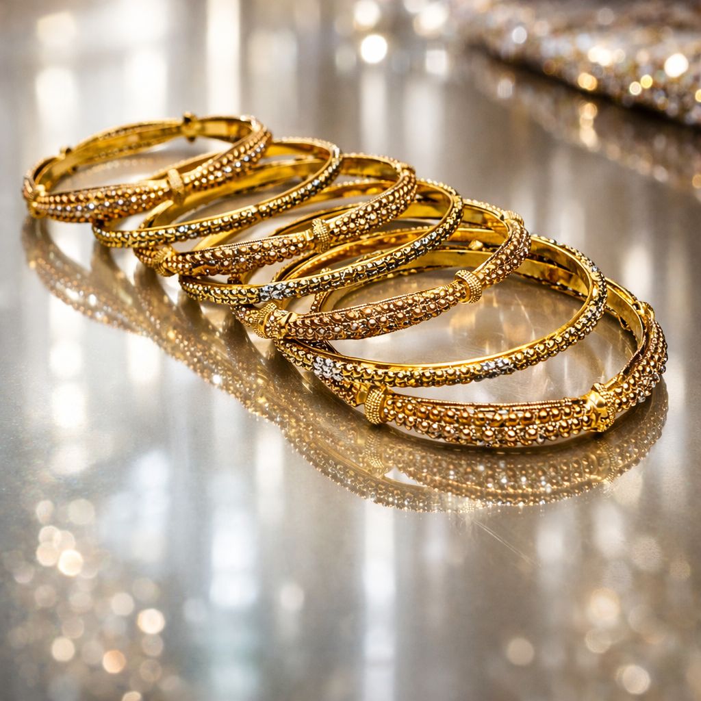 Gold Bangles-127 (Golden)