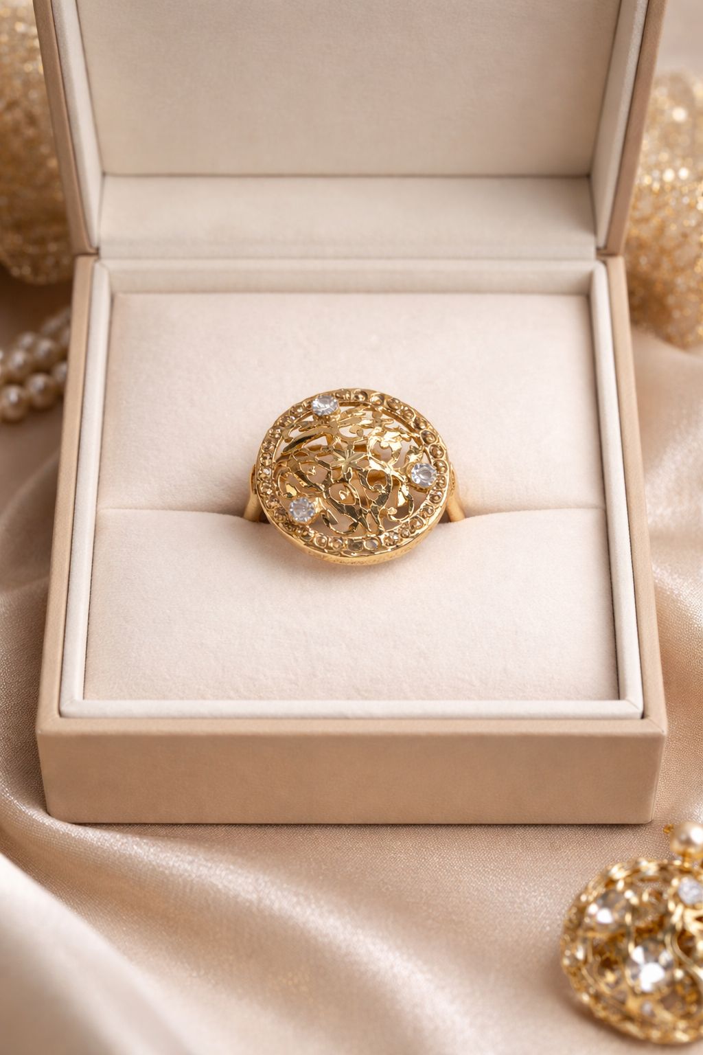 Zircon Ring-220 (Golden)