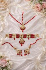 Hyderabadi Choker Set-33 (Maroon)